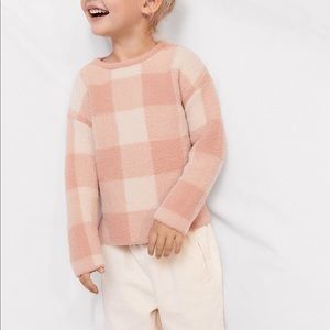 Zara CHECKED KNIT SWEATER